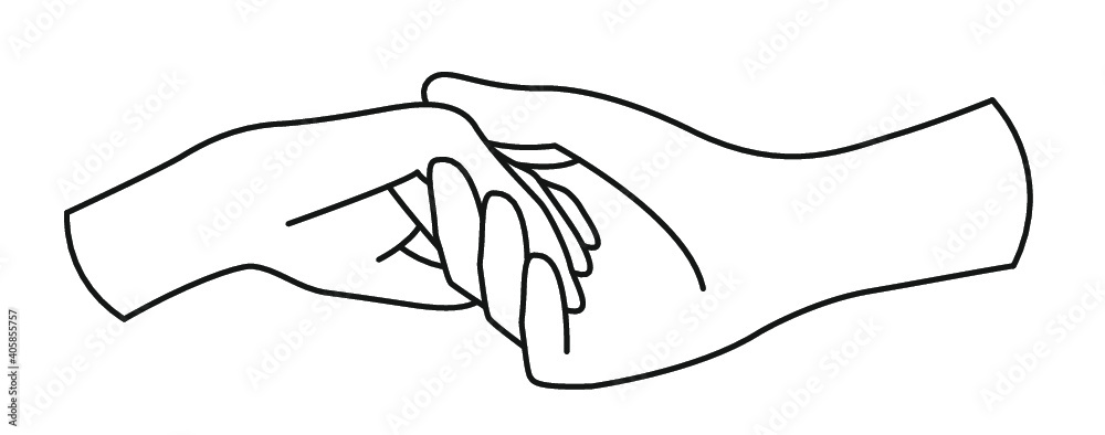 Vector illustration of human hands. Handshake. Love and wedding Vector illustration of human hands. Handshake. Love and wedding