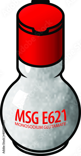 A bottle of MSG (monosodium glutamate) flavour enhancer.