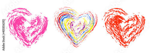 Heart for Valentine's Day, Mother's Day, wedding. Vector illustration on isolated white background. Festive decoration of postcards, banners, invitations.