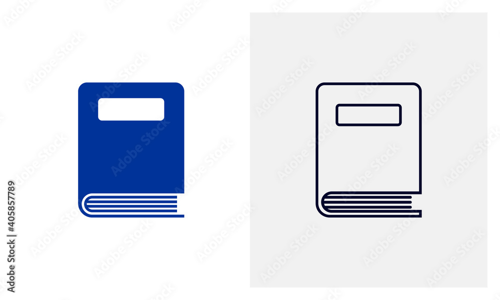 Book icon logo vector template, Education icon concepts, Creative design