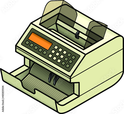 A bank note / money counting machine.