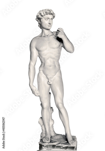 Reproduction of the statue of David built by Michelangelo in 1531