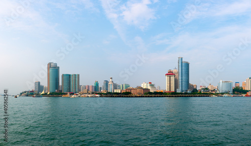 Xiamen, China downtown city skyline.