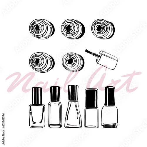 Set of nail polish