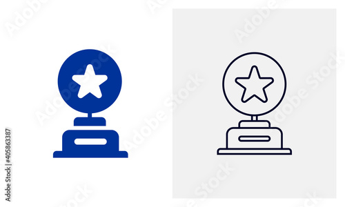 Trophy icon logo vector template, Education icon concepts, Creative design