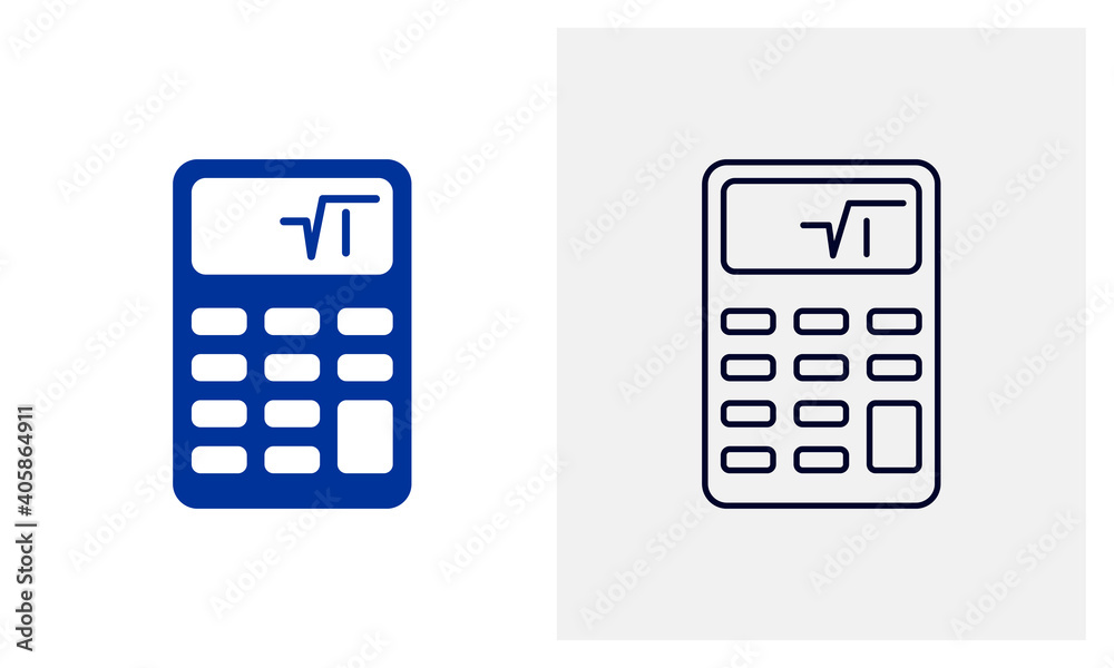 Calculating tool icon logo vector template, Education icon concepts, Creative design Calculating tool icon logo vector template, Education icon concepts, Creative design