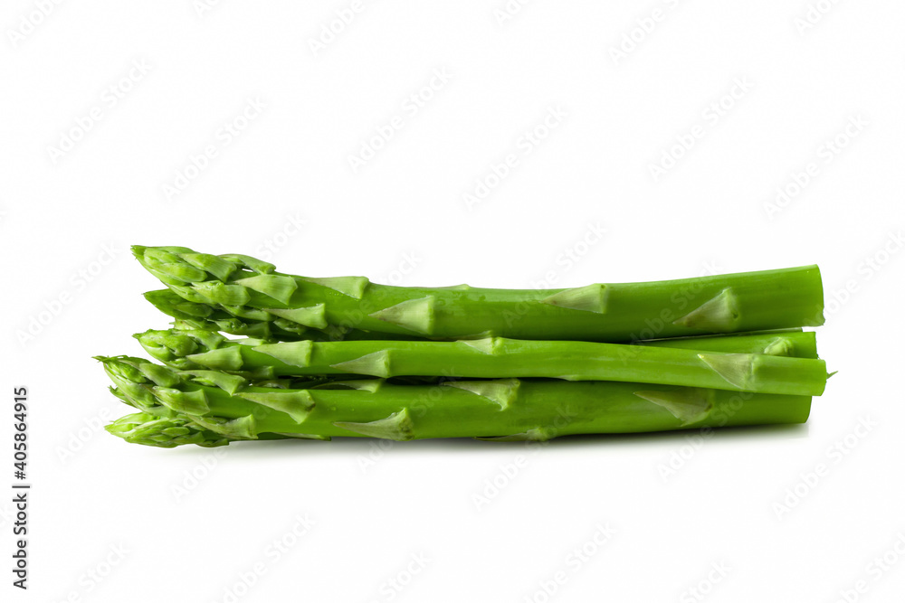 Effective Boiled asparagus isolated on a white background. Effective Boiled asparagus isolated on a white background.