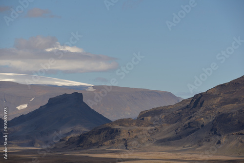 Landscape of Langjokull region in the middle of Iceland