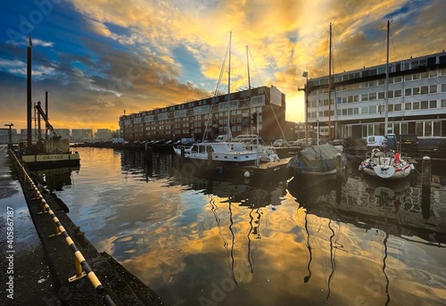 Photography empty streets in amsterdam during lockdown second wave covid measures in 2020