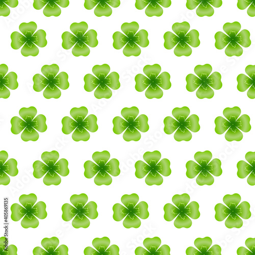 seamless pattern with four leaf clover