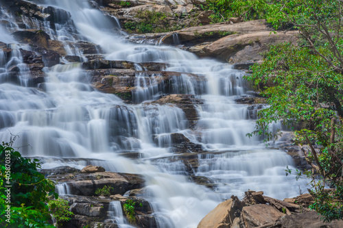Mae Ya waterfall at Doi Inthanon national park, Chom Thong District,Chiang Mai Province, Thailand 
