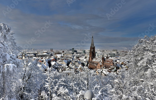 Freiburg im Breisgau in Weiß photo