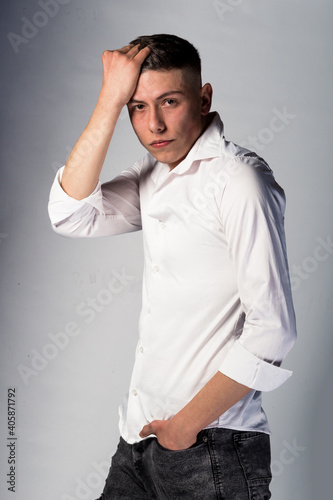 Studio fashion portrait