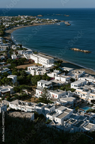 View from above of a part of Skyros town or Chora, the capital of Skyros island in Greece