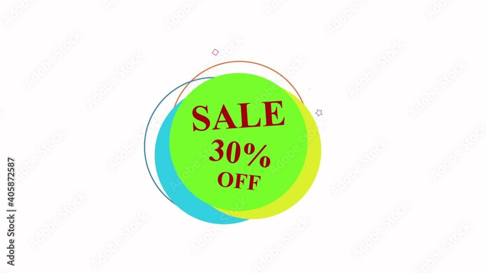 Simple animated sale banner 30% off. Simple animated sale banner 30% off.