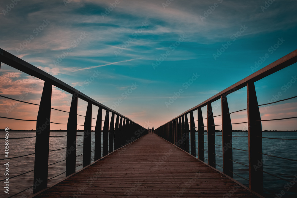 bridge at night, Lesina, Italy