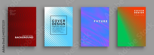 Covers design. Colorful halftone gradients. Background abstract patterns. photo