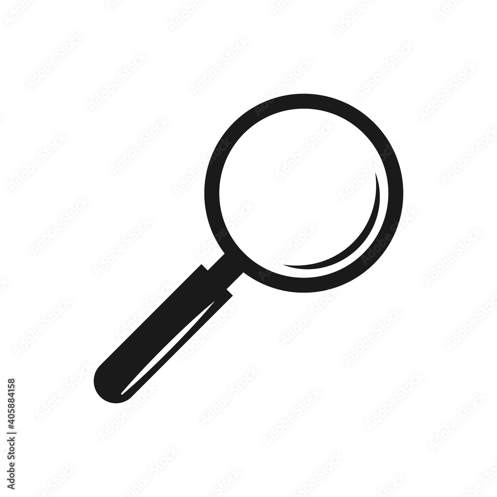 Magnifier symbol flat icon vector illustration. Magnifier symbol flat icon vector illustration.