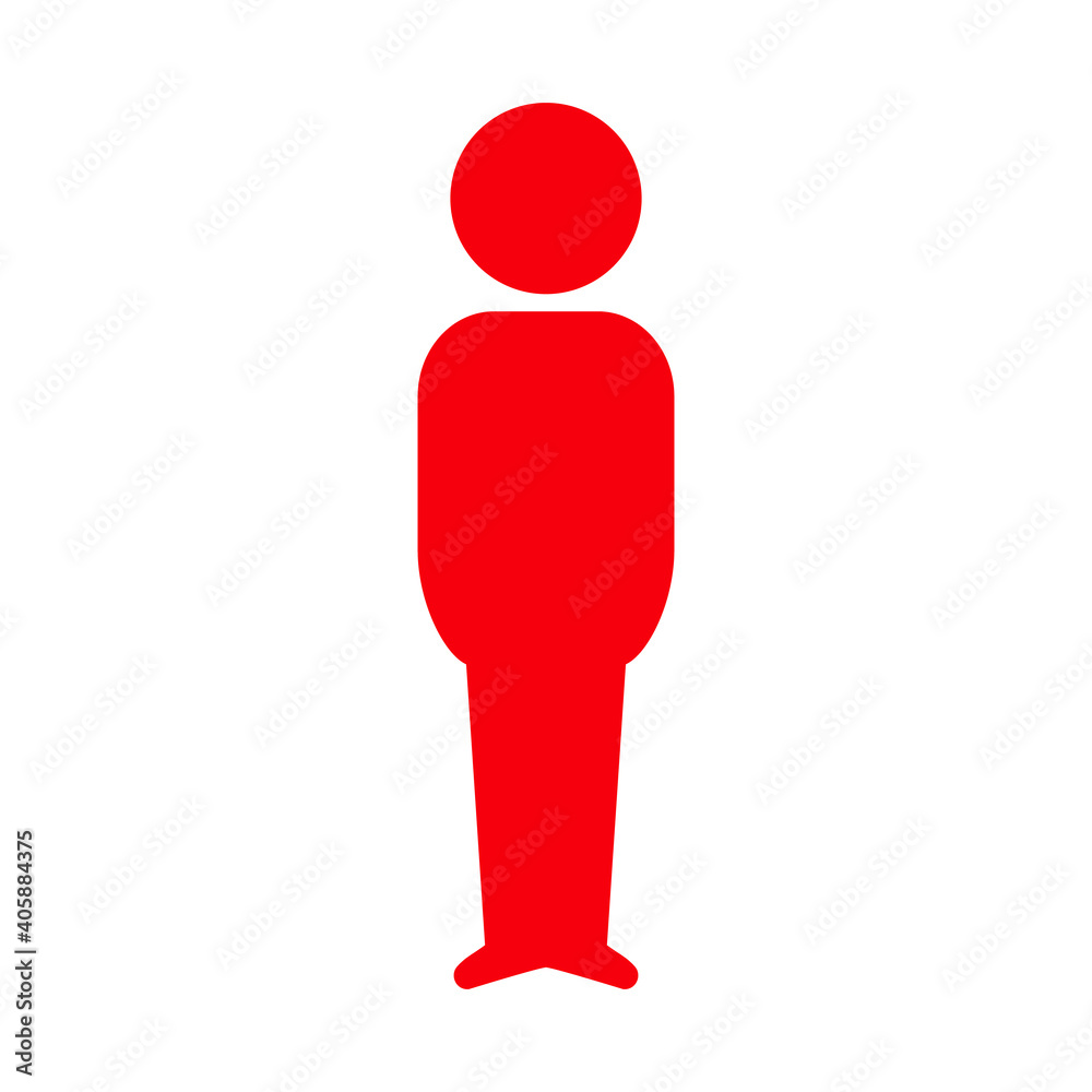 Fototapeta premium Human symbol flat icon vector illustration.