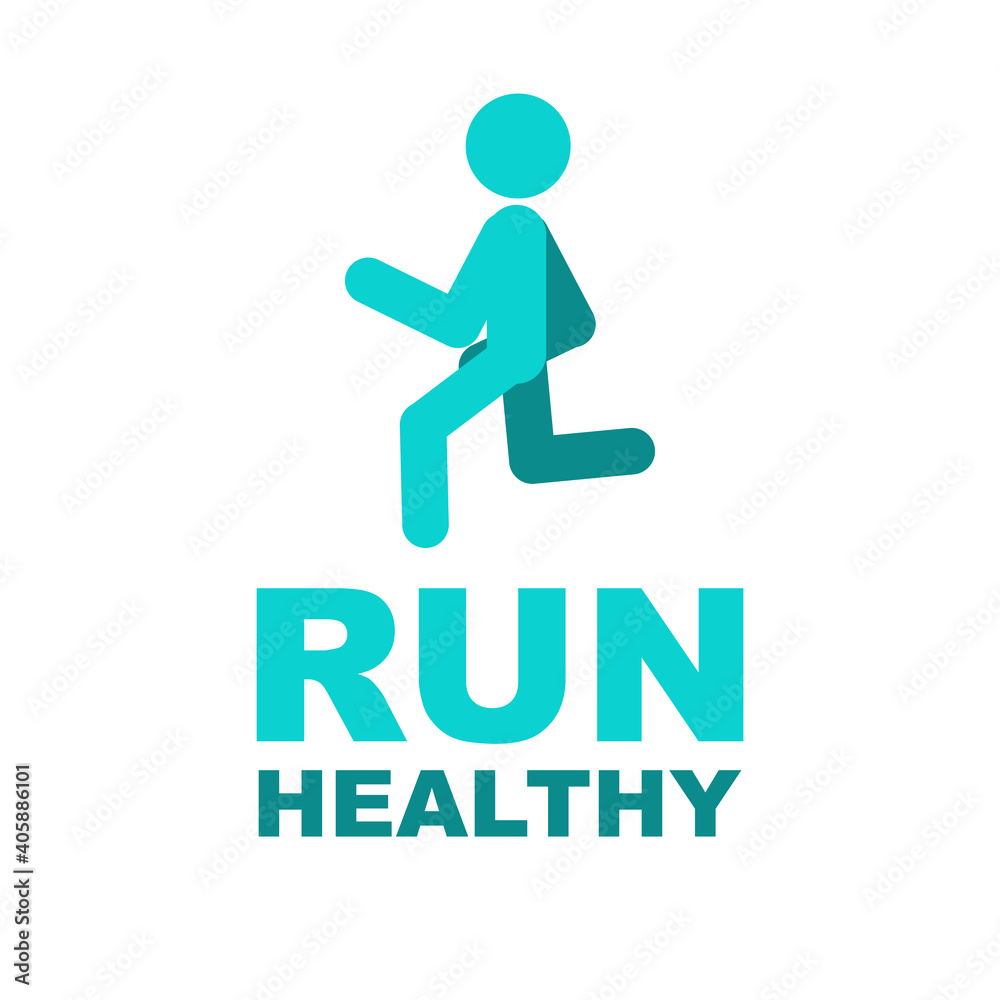 Run Healthy Logo Design Vector Run Healthy Logo Design Vector