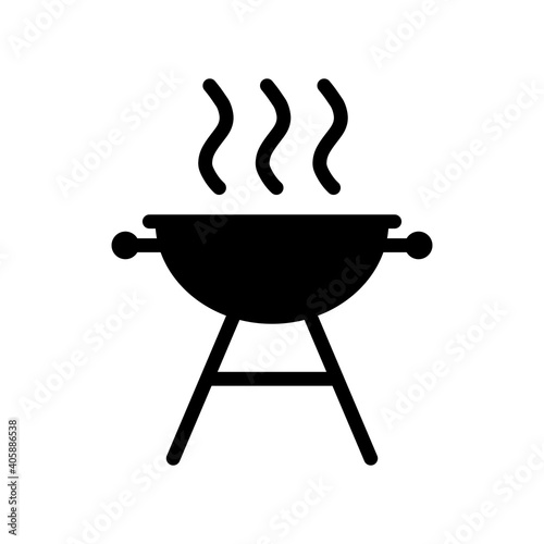 Grill BBQ cookout vector glyph icon