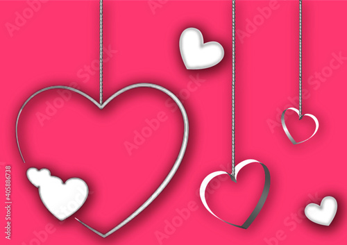 Corazones colgantes 