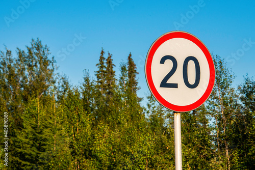 speed sign on the road