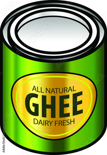 A tin of clarified butter / ghee.