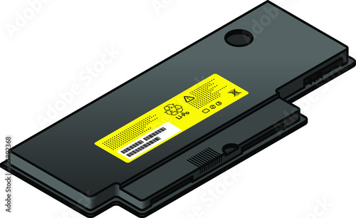 A laptop battery. Lithium Polymer.