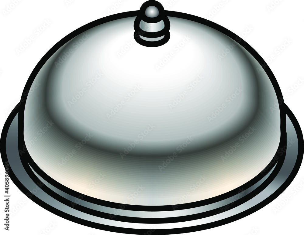 polished silver food serving cloche/bell. polished silver food serving cloche/bell.