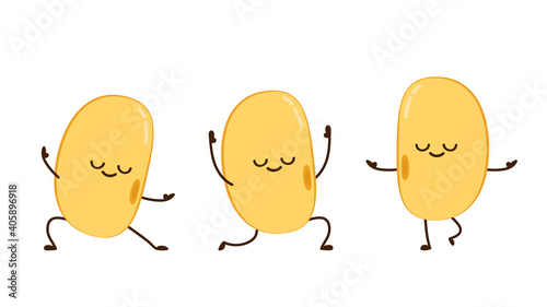 Soybean vector. Soybean character design.