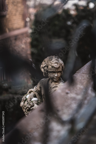 A face made of stone, portrait