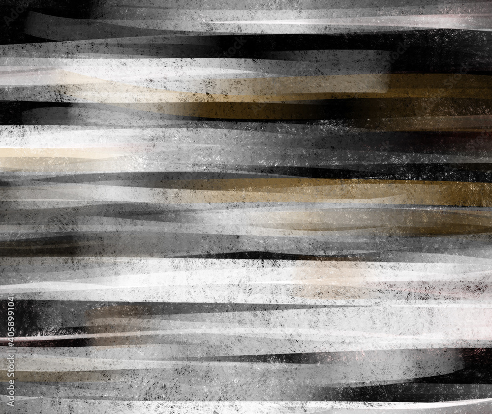 Abstract background with brown, black and white brush lines 