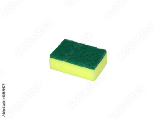 Sponges for dishwashing isolated on white background, clipping path included.