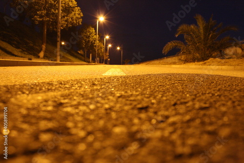 road in the night