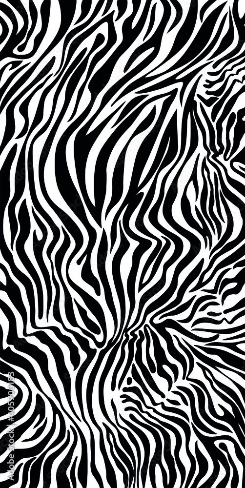 Zebra striped lines fur skin print background and texture seamless pattern for textile, fabric and fashion design, flat line vector and illustration. Zebra striped lines fur skin print background and texture seamless pattern for textile, fabric and fashion design, flat line vector and illustration.
