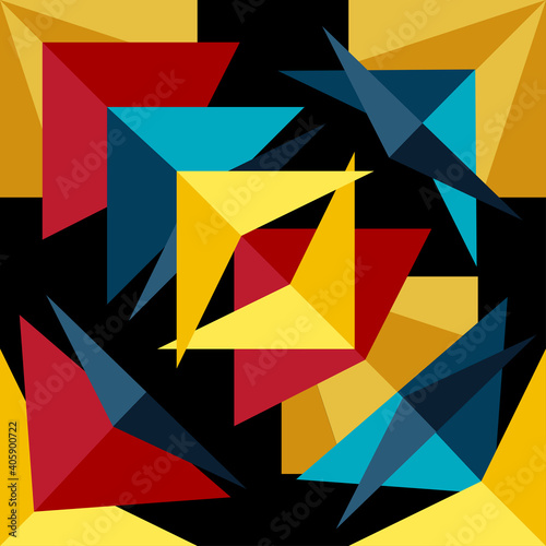 geometric abstract background, poster design, simple shapes in complex