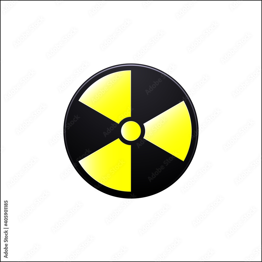 Radiation yellow icon, symbol, emblem vector illustration Radiation yellow icon, symbol, emblem vector illustration