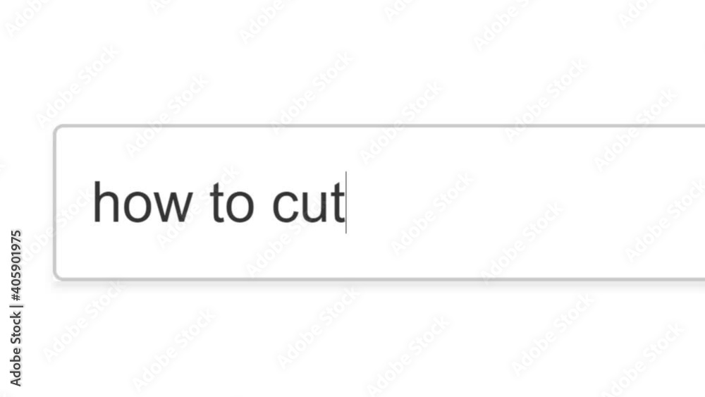 Searching For How To Cut Hair At Home Info in Search Bar Screen View. Online Network Website Search Box. Searching The World Wide Web Internet on a Computer. Typing Into Search Engine Box Viewpoint of