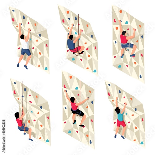Isometric Climbing Walls Set