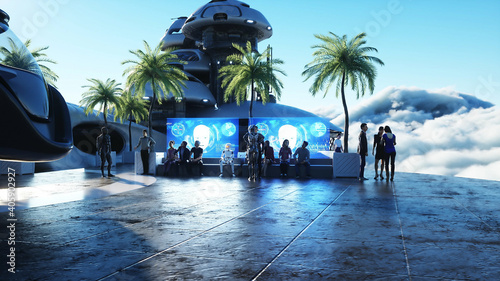 Foto People and robots