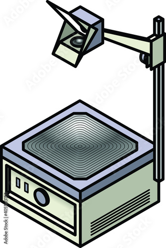 An overhead projector (OHP).