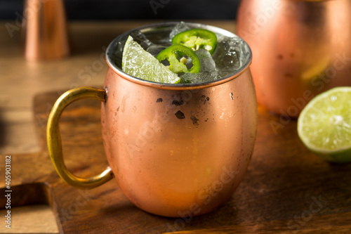 Boozy Refreshing Spicy Jalapeno Tequila Mule