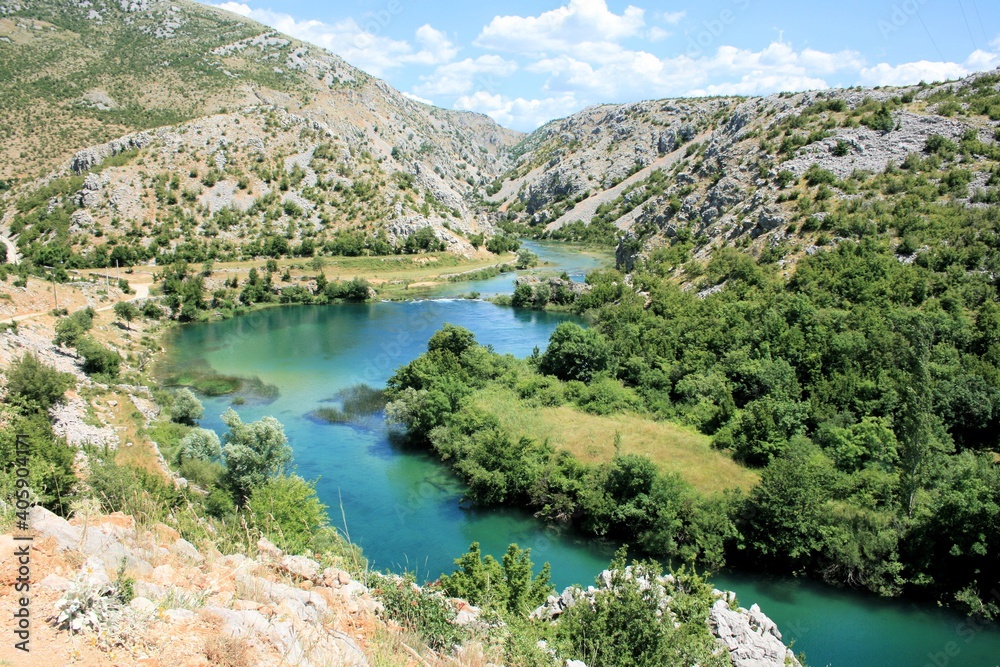 the lovely Zrmanja river near Muskovici, Obrovac, Croatia the lovely Zrmanja river near Muskovici, Obrovac, Croatia