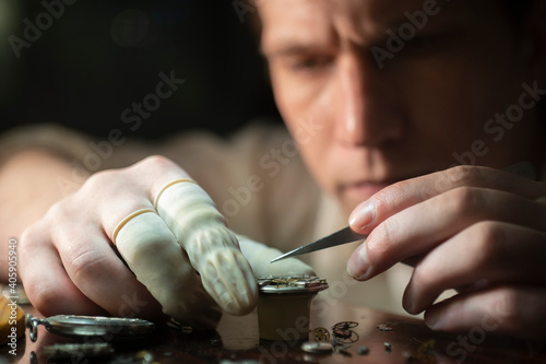 Professional watch maker repair swiss watches photo