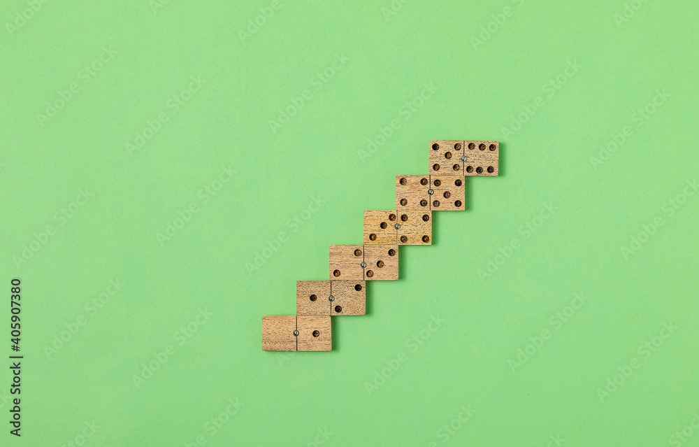 Wooden block stacking as step stair Wooden block stacking as step stair