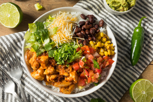 Homemade Healthy Chicken Burrito Bowl