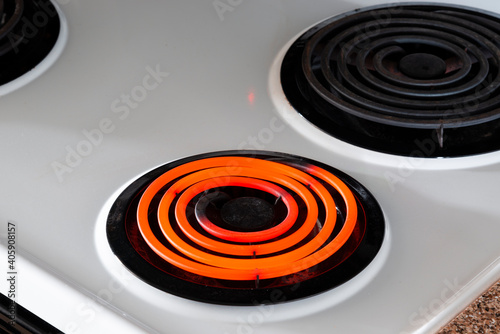 Hot Burner On Stove Top