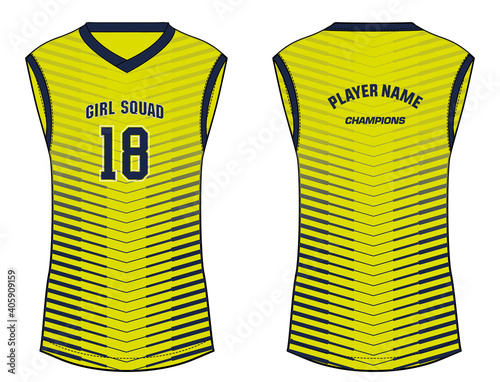 Women Sleeveless Tank top Sports t-shirt Jersey design concept Illustration Vector suitable for girls and Ladies for Soccer, netball, Football, badminton , tennis, Volleyball jersey.