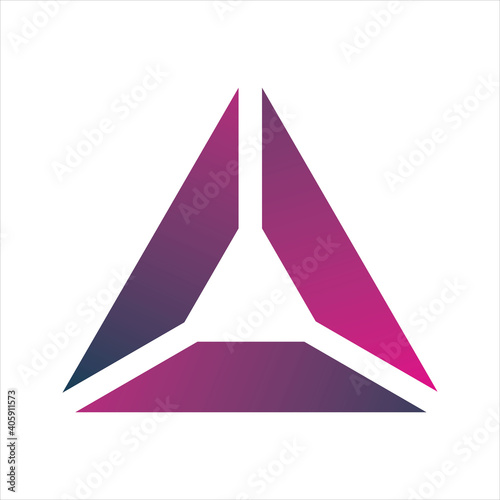 modern color triangle pyramid logo design
